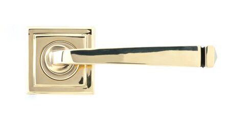 Aged Brass Avon Round Lever on Rose Set (Square) | 45614 - Image 3