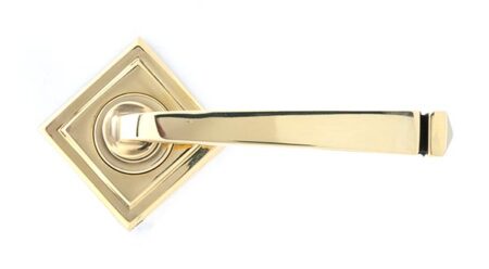 Aged Brass Avon Round Lever on Rose Set (Square) | 45614 - Image 4