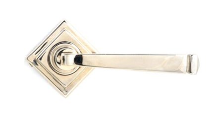 Polished Nickel Avon Round Lever on Rose Set (Square) | 45622 - Image 4
