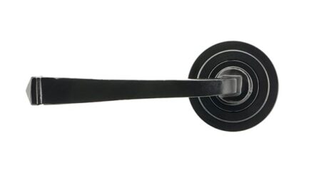 Black Avon Round Lever on Rose Set (Art Deco) | 45624 - Image 3