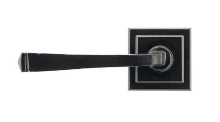 Black Avon Round Lever on Rose Set (Square) | 45626 - Image 3