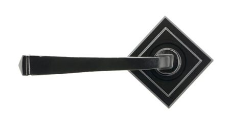 Black Avon Round Lever on Rose Set (Square) | 45626 - Image 4