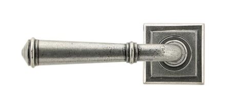 Pewter Regency Lever on Rose Set (Square) | 45646 - Image 3