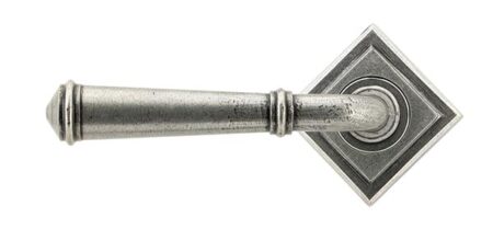 Pewter Regency Lever on Rose Set (Square) | 45646 - Image 4