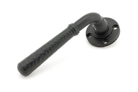 Matt Black Hammered Newbury Lever on Rose Set (Beehive) | 45653 - Image 4