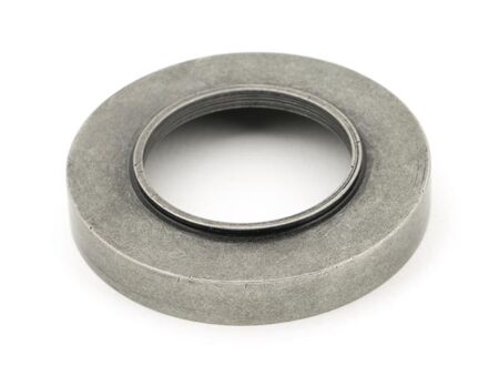 From the Anvil Pewter Hammered Newbury Lever on Rose Set (Plain) - Pewter Patina - Image 4