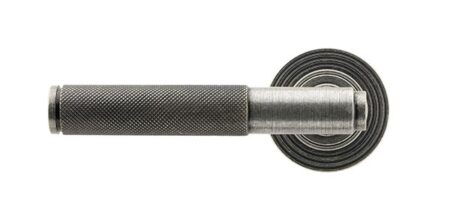 From the Anvil Pewter Brompton Lever on Rose Set (Beehive) - Pewter Patina - Image 3