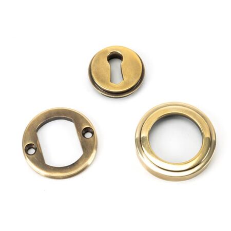 From the Anvil Aged Brass Round Escutcheon (Art Deco) - Image 4