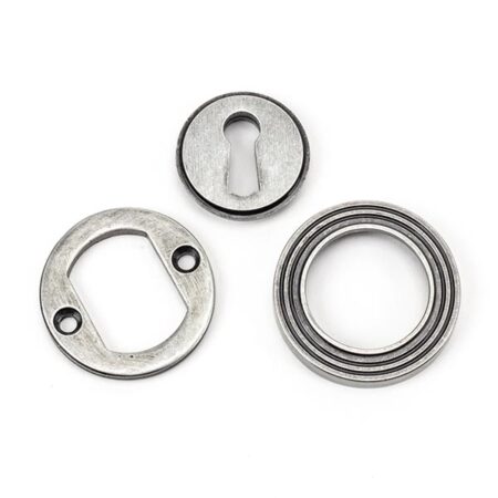 From the Anvil Pewter Round Escutcheon (Beehive) - Pewter Patina - Image 4