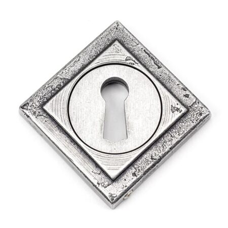 From the Anvil Pewter Round Escutcheon (Square) - Pewter Patina - Image 3