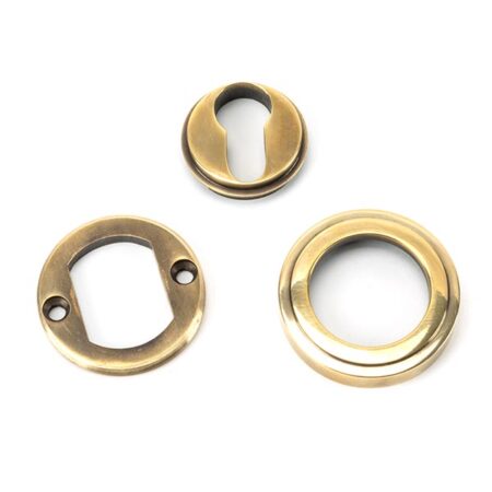 From the Anvil Aged Brass Round Euro Escutcheon (Art Deco) - Image 4