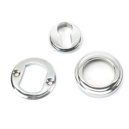 From the Anvil Polished Chrome Round Euro Escutcheon (Art Deco) - Image 4