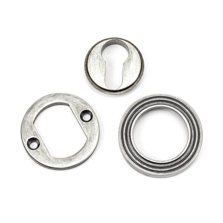From the Anvil Pewter Round Euro Escutcheon (Beehive) - Pewter Patina - Image 4