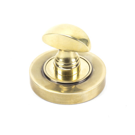 From the Anvil Aged Brass Round Thumbturn Set (Plain) - Image 3