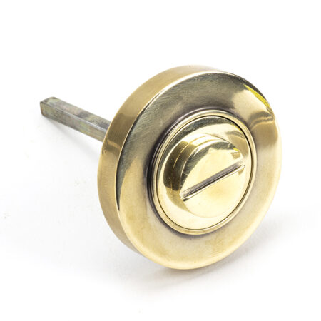 From the Anvil Aged Brass Round Thumbturn Set (Plain) - Image 4