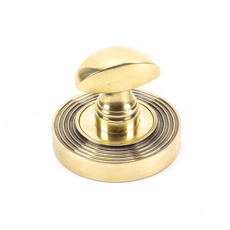 From the Anvil Aged Brass Round Thumbturn Set (Beehive) - Image 3
