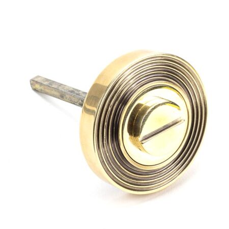 From the Anvil Aged Brass Round Thumbturn Set (Beehive) - Image 4