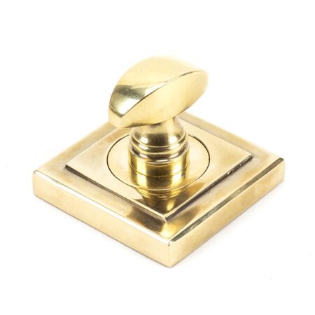 From the Anvil Aged Brass Round Thumbturn Set (Square) - Image 3