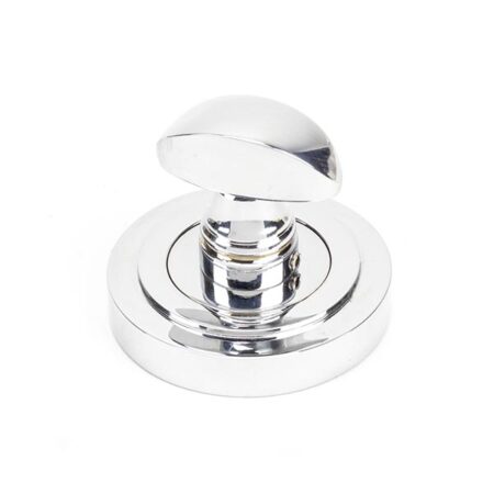 From the Anvil Polished Chrome Round Thumbturn Set (Art Deco) - Image 3