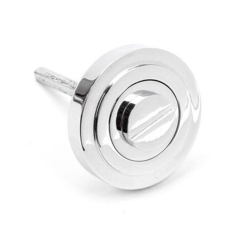 From the Anvil Polished Chrome Round Thumbturn Set (Art Deco) - Image 4