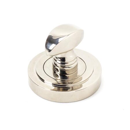 From the Anvil Polished Nickel Round Thumbturn Set (Art Deco) - Image 3
