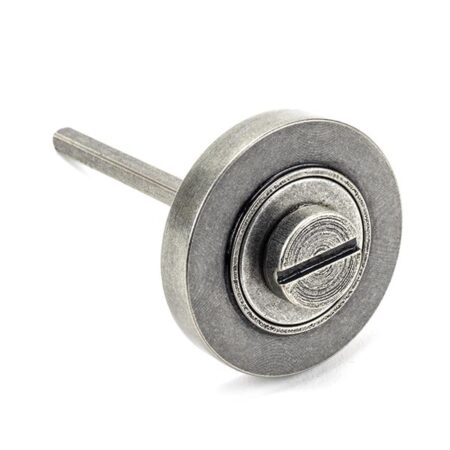 From the Anvil Pewter Round Thumbturn Set (Plain) - Pewter Patina - Image 4