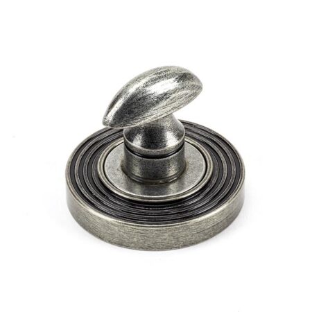 From the Anvil Pewter Round Thumbturn Set (Beehive) - Pewter Patina - Image 3