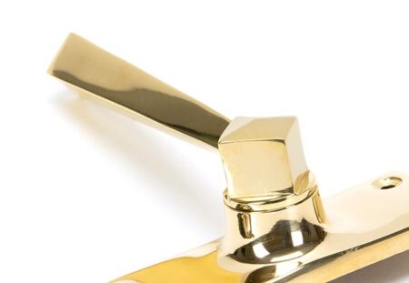 From the Anvil Polished Brass Straight Lever Euro Lock Set - Image 4