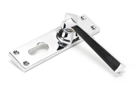 From the Anvil Polished Chrome Straight Lever Euro Lock Set - Image 3