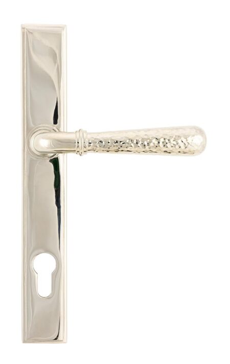 From the Anvil Polished Nickel Hammered Newbury Slimline Espag. Lock Set - Image 3