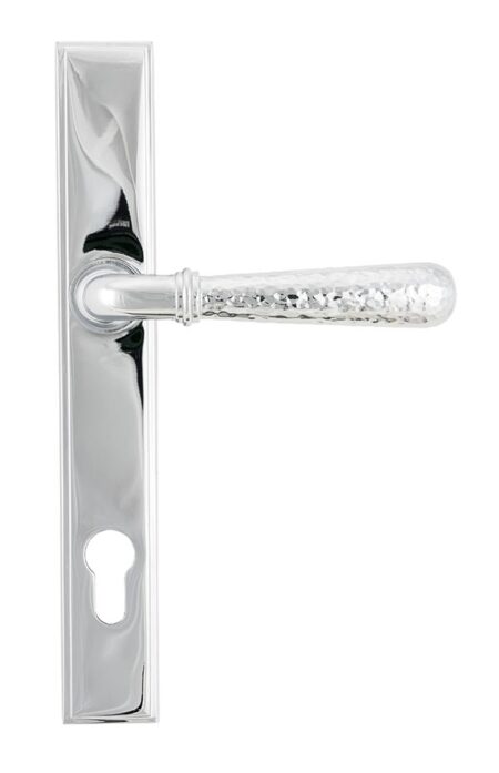 From the Anvil Polished Chrome Hammered Newbury Slimline Espag. Lock Set - Image 3