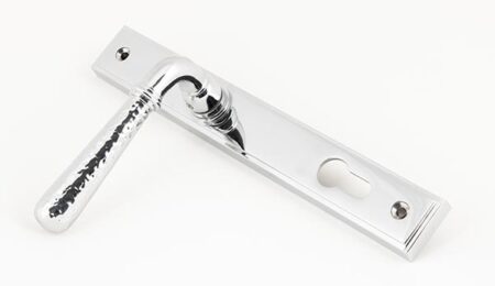 From the Anvil Polished Chrome Hammered Newbury Slimline Espag. Lock Set - Image 4