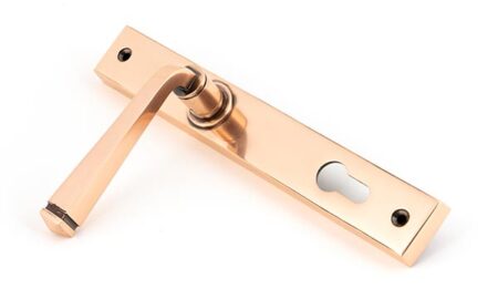 From the Anvil Polished Bronze Avon Slimline Lever Espag. Lock Set - Image 4