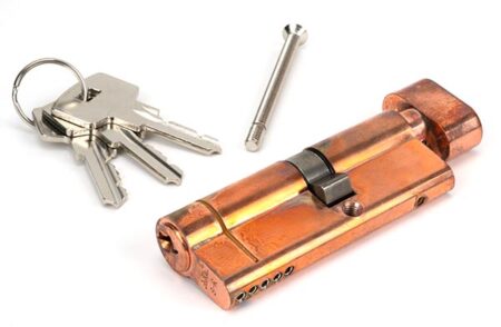 From the Anvil Polished Bronze 35T/45 5pin Euro Cylinder/Thumbturn - Image 4