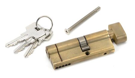 From the Anvil Aged Brass 35T/45 5pin Euro Cylinder/Thumbturn - Image 3
