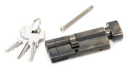 From the Anvil Pewter 35/45T 5pin Euro Cylinder/Thumbturn - Pewter Patina - Image 3
