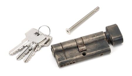 From the Anvil Pewter 35/35 5pin Euro Cylinder/Thumbturn KA - Pewter Patina - Image 3