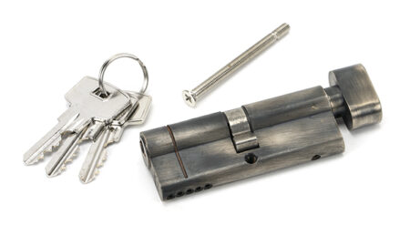 Pewter 40/40 5pin Euro Cylinder/Thumbturn KA | 45874 - Image 3