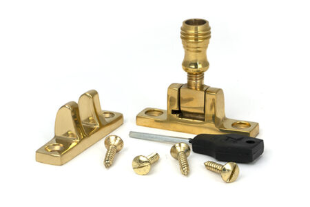 From the Anvil Polished Brass Prestbury Brighton Fastener - Narrow (Square) - Image 4