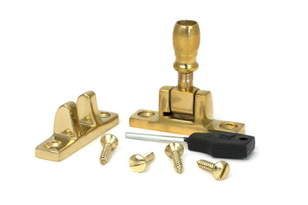 From the Anvil Polished Brass Mushroom Brighton Fastener - Narrow (Square) - Image 4