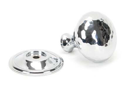 Polished Chrome Hammered Mushroom Cabinet Knob 38mm | 46028 - Image 3