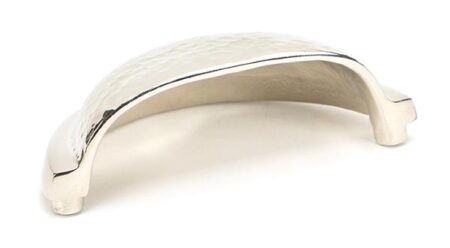 From the Anvil Polished Nickel Hammered Regency Concealed Drawer Pull - Image 3