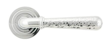 From the Anvil Polished Chrome Hammered Newbury Lever on Rose Set (Art Deco) - Image 3