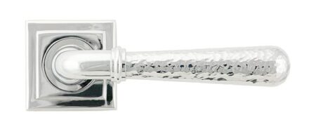 From the Anvil Polished Chrome Hammered Newbury Lever on Rose Set (Square) - Image 3