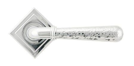From the Anvil Polished Chrome Hammered Newbury Lever on Rose Set (Square) - Image 4