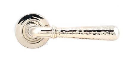 From the Anvil Polished Nickel Hammered Newbury Lever on Rose Set (Plain) - Image 3