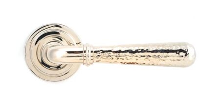 From the Anvil Polished Nickel Hammered Newbury Lever on Rose Set (Art Deco) - Image 3