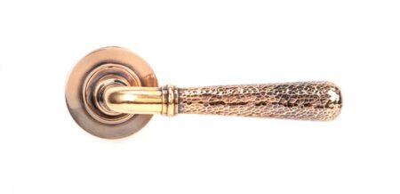 From the Anvil Polished Bronze Hammered Newbury Lever on Rose Set (Plain) - Image 3