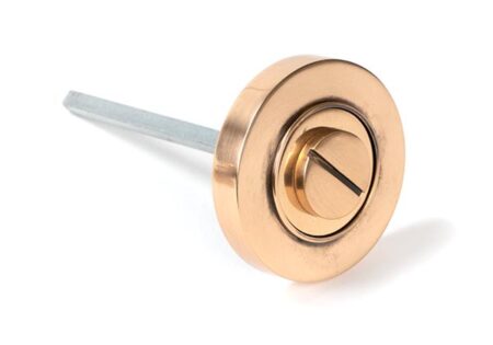 From the Anvil Polished Bronze Round Thumbturn Set (Plain) - Image 4