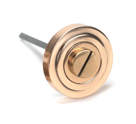 From the Anvil Polished Bronze Round Thumbturn Set (Art Deco) - Image 4